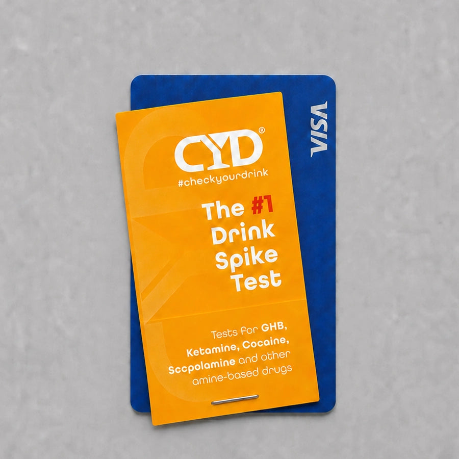 CYD matchbook resting on a credit card