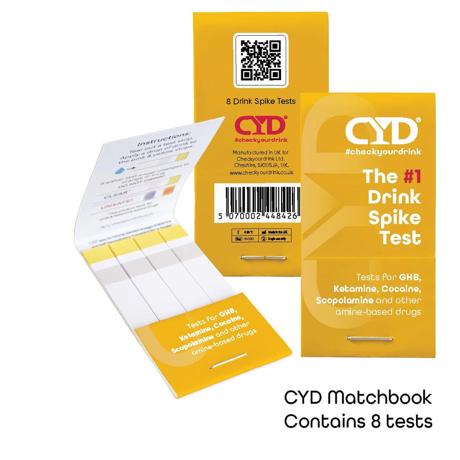 Check Your Drink CYD drink-spiking test strips